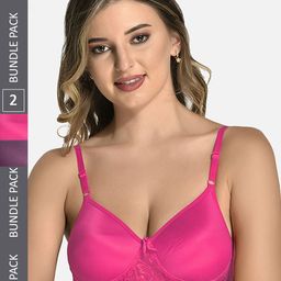 StyFun Pack Of 2 Full Coverage Lightly Padded Lace All Day Comfort Bra-picture-51