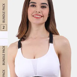 Amour Secret Pack Of 2 Lightly Padded All Day Comfort Dry-Fit Sports Bra-image-100