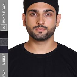 Gajraj Unisex Pack of 3 Cotton Beanie-46