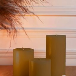 Dhrohar Set of 3 Beige Oriental Scented Arabian Mystique OUD Scented Pillar Candles-24