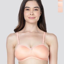 Kalyani Leslie Pack of 3 Light Padded Seamless Cups Balconette Bra with All Day Comfort-26