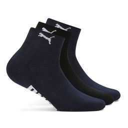 Puma Unisex Pack Of 3 Patterned Cotton Ankle-Length Socks-31
