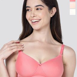 Kalyani Cherry Pack of 3 Full Coverage Lightly Padded Everyday Bra with All Day Comfort-14