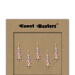 Comet Busters Set of 3 Handcrafted Reusable Traditional Designer Bindis - Pink 038 image 2