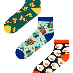 Dynamocks Unisex Pack Of 3 Patterned Ankle Length Socks image 2