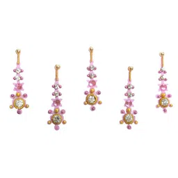 Comet Busters Set of 3 Handcrafted Reusable Traditional Designer Bindis - Pink 038 image 3