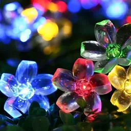 SPARK WORLD 3-Pcs Yellow & Green  Flower Shaped  LED String Lights image 5