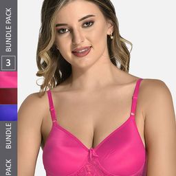 StyFun Pack Of 3 Full Coverage Lightly Padded Bra With All Day Comfort-picture-41