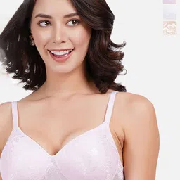FIMS Pack Of 3 Full Coverage Lightly Padded Everyday Bra With All Day Comfort-12