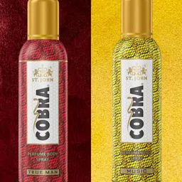 St. John Men Set of Cobra True Man & Music Perfumed Body Spray - 100 ml Each image 4