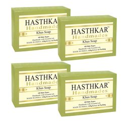 Hasthkar Handmades Set of 4 Khus Soaps with Coconut Oil & Glycerin - 125g each-35