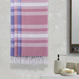 Arrabi Set Of 4 Striped 210 GSM Cotton Bath Towels-image-58