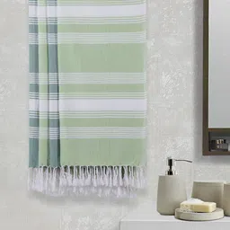 Arrabi Set Of 4 Striped 210 GSM Cotton Bath Towels-image-52