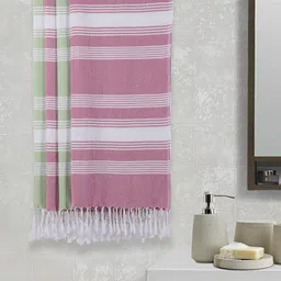 Arrabi Set Of 4 Striped 210 GSM Cotton Bath Towels-image-62