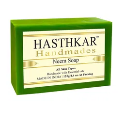 Hasthkar Set of 4 Handmade Neem Soap for All Skin Types - 125 g Each image 3