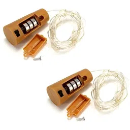 SPARK WORLD Yellow 4 Pieces Cylindrical Shape String Lights image 3