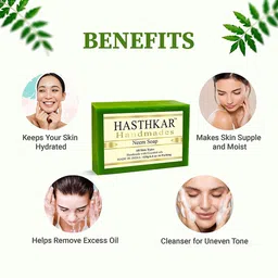 Hasthkar Set of 4 Handmade Neem Soap for All Skin Types - 125 g Each image 2