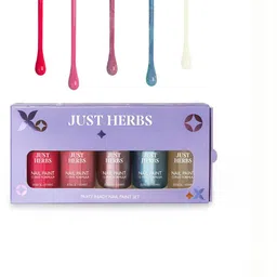Just Herbs Set Of 5 Nail Paint Set For Party Ready 32-05-23-30-28 - 55ml Each-image-20