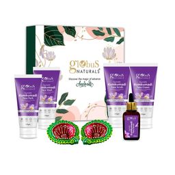 Globus naturals Ayurvedic 5Pcs Kumkumadi Face Wash-FacePack-FaceScrub- FaceCream-FaceSerum-56