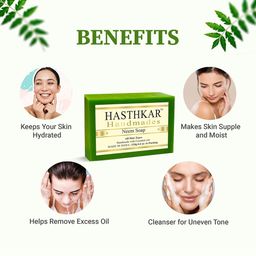 Hasthkar Set of 5 Handmade Neem Soap for All Skin Types - 125 g Each image 3