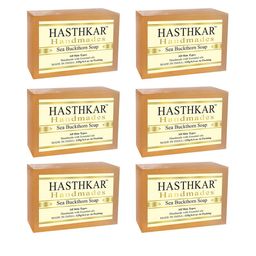 Hasthkar Set of 6 Handmade Sea Buckthorn Soap with Glycerin & Coconut Oil - 125 g Each-51