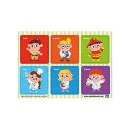 Mini Leaves Kids Set Of 6 2 Pieces Professions Wooden Puzzles-50