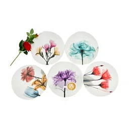 HOMADORN White & Blue 6 Pcs Ethnic Motifs Printed Table Placemats-12