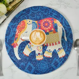 HOMADORN  Blue & White 6Pcs Ethnic Motifs Printed Table Placemats-picture-31