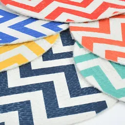 HOMADORN  White & Blue 6Pcs Printed Round Table Placemats-image-14