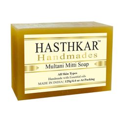 Hasthkar Set of 6 Multani Mitti Handmade Soaps for All Skin Types - 125 g Each image 2