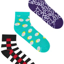 Dynamocks Unisex Pack Of 6 Patterned Ankle Length Socks image 2