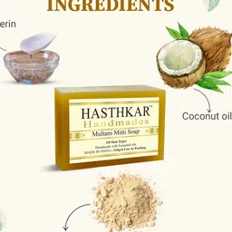 Hasthkar Set of 6 Multani Mitti Handmade Soaps for All Skin Types - 125 g Each image 5