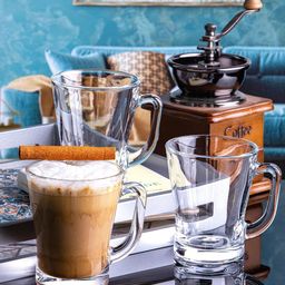 GOODHOMES Transparent 6 Pieces Glass Coffee Mugs 230 ml Each-18
