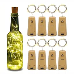SPARK WORLD Yellow 8 Pieces Cork LED String Lights-48