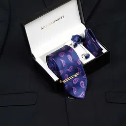 MUTAQINOTI Men Micro Silk Necktie Accessory Gift Set-33