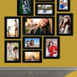 RANDOM Set of 11 Black Photo frames-13