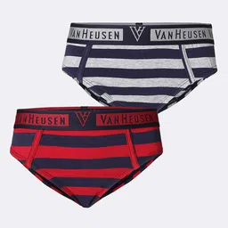 Van Heusen Boys Pack of 2 Striped Colour Fresh Ultra Soft Briefs-image-81
