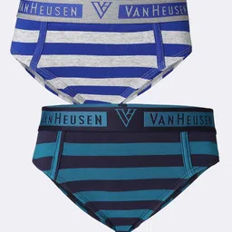 Van Heusen Boys Pack of 2 Striped Colour Fresh Ultra Soft Briefs-50