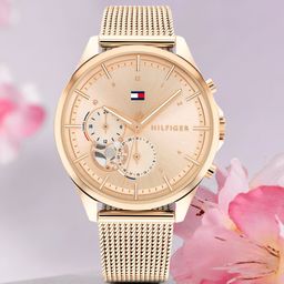 Tommy Hilfiger Women Gold-Toned Bracelet Style Straps Analogue Watch TH1782486W-42