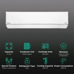 Panasonic EU 7 in 1 Convertible 1.5 Ton 5 Star Inverter Split AC with Temperature Sensors (2024 Model, Copper Condenser, CS/CU-EU18AKY5XF) image 2