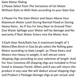 e-INFINITY 800KG Gear System Electric Sliding gate Opener Sliding gate Motor with Obstacle Sensor with 4 Gear Rail Total Gear Length 13.4FEET Approx image 2