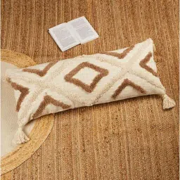 jutie pie Cream Cotton Woven 36x14 inches Cushion Cover-picture-20