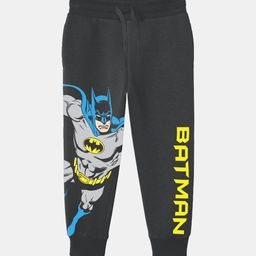 BONKIDS Boys Charcoal Batman Printed Cotton Joggers-picture-35
