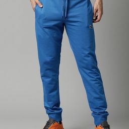 Breakbounce Men Blue Solid Pure Cotton Joggers-image-79