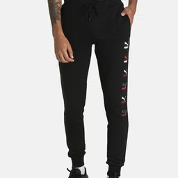 Puma Men Black Solid Pure Cotton Joggers-image-93