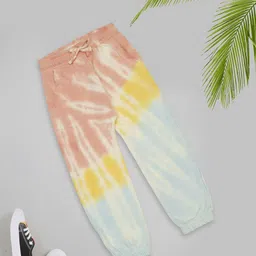 MeeMee Girls Printed Pure Cotton Joggers-image-45