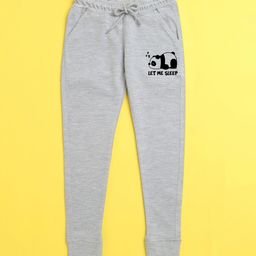 NUSYL Grey Solid Joggers-image-4