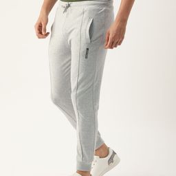 The Indian Garage Co Men Grey Melange Solid Joggers-image-99