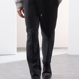 Marks & Spencer Men Pintuck Straight Leg Track Pants-image-93