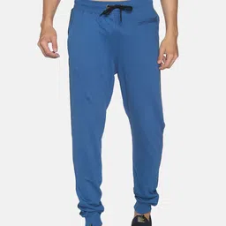 Balista Men Blue Solid Slim-Fit Joggers-image-5